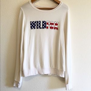 Wildfox Americana Stars and Stripes Sweatshirt S